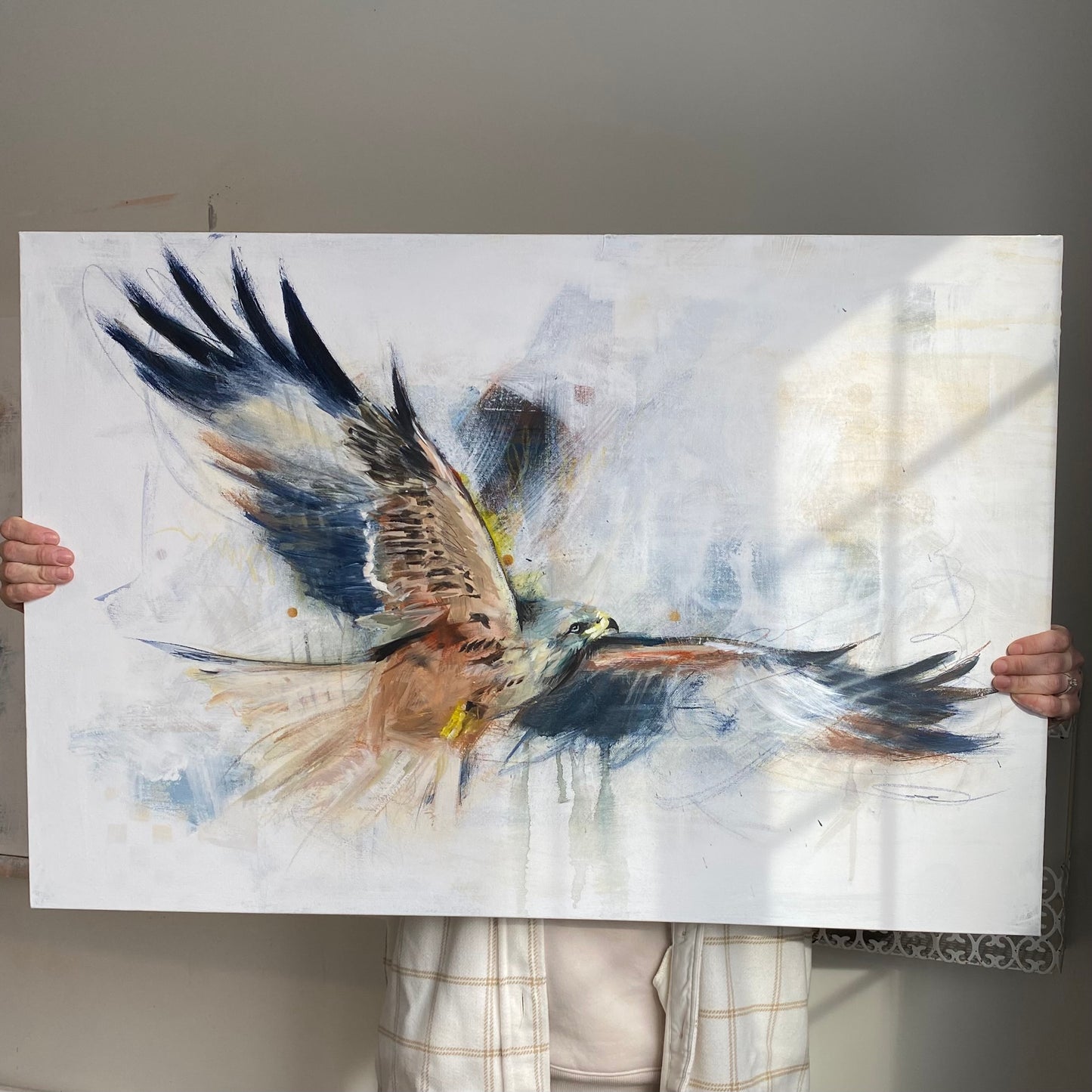 Quiet Breaks with Motion - Original Bird Painting