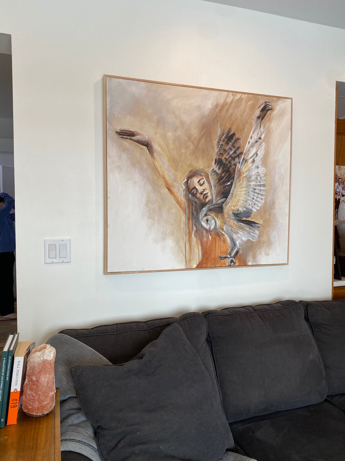 Drawn From the Same Flight - Original Owl Painting