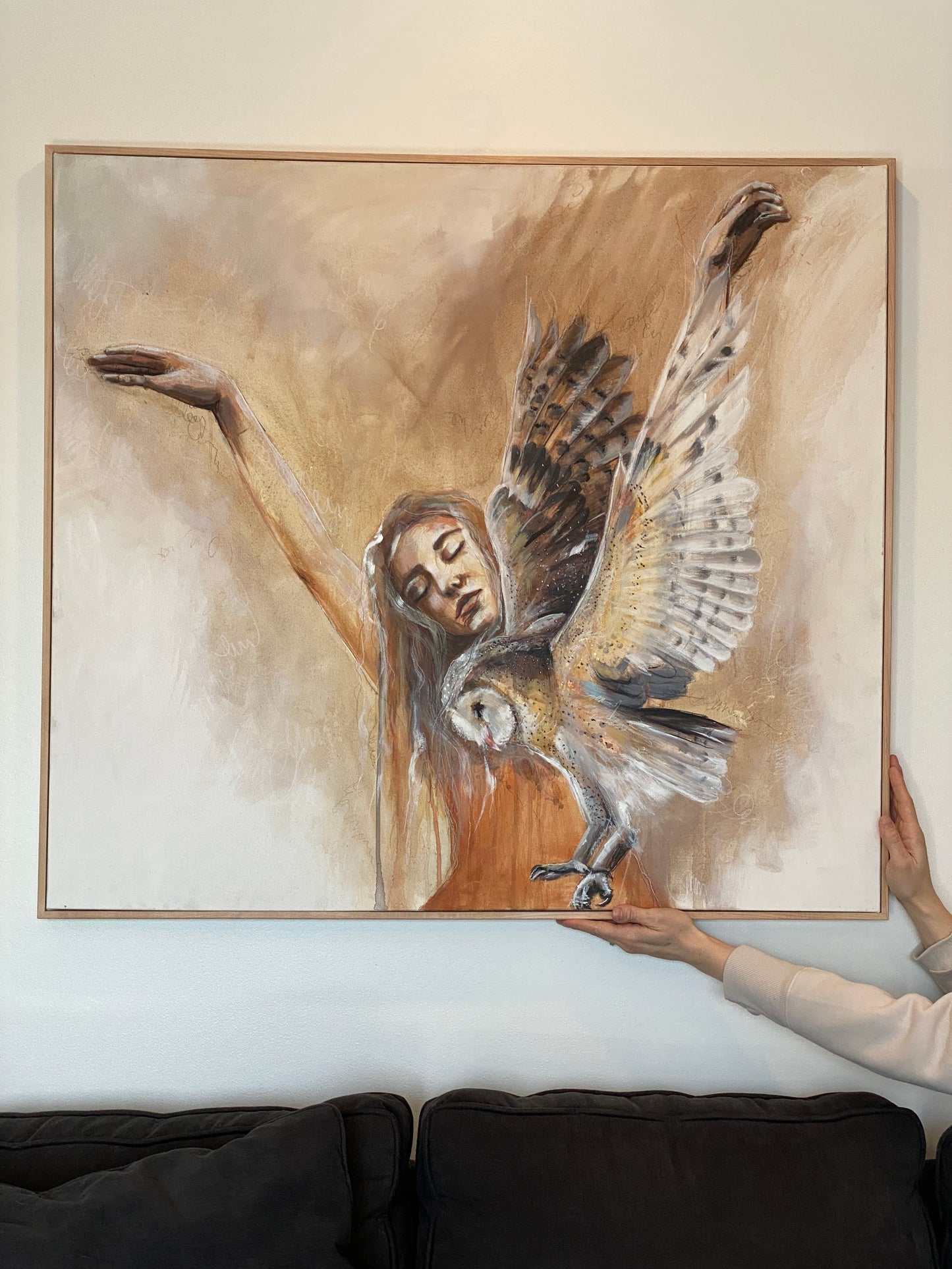 Drawn From the Same Flight - Original Owl Painting
