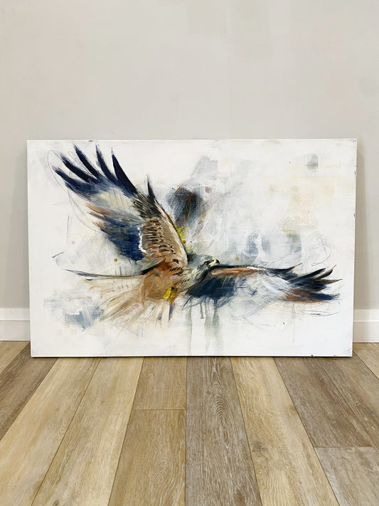 Quiet Breaks with Motion - Original Bird Painting